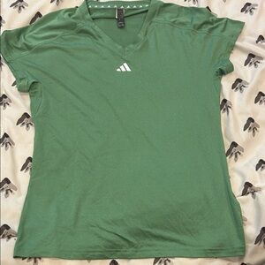 Adidas Forest Green V-Neck Tee